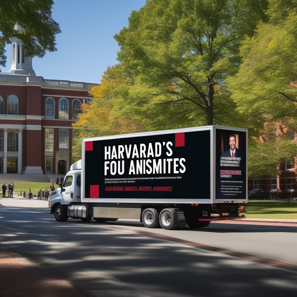 Harvard Student Doxxing: Controversy Surrounding Mobile Billboard Truck Displaying Names and Photos of Students Blaming Israel for Hamas Attacks